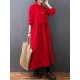 Vintage Split-Joint Solid Color Long Sleeves Lapel A-Line Corduroy Midi Dress Vintage Split-Joint Solid Color Long Sleeves Lapel A-Line Corduroy Midi Dress