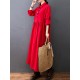 Vintage Split-Joint Solid Color Long Sleeves Lapel A-Line Corduroy Midi Dress Vintage Split-Joint Solid Color Long Sleeves Lapel A-Line Corduroy Midi Dress