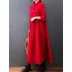 Vintage Split-Joint Solid Color Long Sleeves Lapel A-Line Corduroy Midi Dress Vintage Split-Joint Solid Color Long Sleeves Lapel A-Line Corduroy Midi Dress