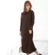 Simple Solid Color Round-Neck A-Line Midi Dress Simple Solid Color Round-Neck A-Line Midi Dress