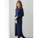 Simple Solid Color Round-Neck A-Line Midi Dress Simple Solid Color Round-Neck A-Line Midi Dress
