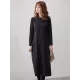 Simple Solid Color Round-Neck A-Line Midi Dress Simple Solid Color Round-Neck A-Line Midi Dress