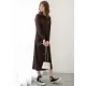 Simple Solid Color Round-Neck A-Line Midi Dress Simple Solid Color Round-Neck A-Line Midi Dress