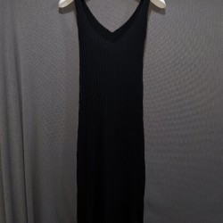 Vintage Simple Solid Color Knitting Sweater Dress