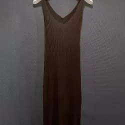 Vintage Simple Solid Color Knitting Sweater Dress
