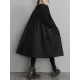Simple Loose Black Split-Joint Long Sleeves Midi Dress Simple Loose Black Split-Joint Long Sleeves Midi Dress