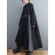 Original Loose Denim Split-Joint Tied Lapel Collar Long Sleeves Midi Dress Original Loose Denim Split-Joint Tied Lapel Collar Long Sleeves Midi Dress