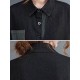 Original Loose Denim Split-Joint Tied Lapel Collar Long Sleeves Midi Dress Original Loose Denim Split-Joint Tied Lapel Collar Long Sleeves Midi Dress