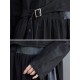 Original Loose Denim Split-Joint Tied Lapel Collar Long Sleeves Midi Dress Original Loose Denim Split-Joint Tied Lapel Collar Long Sleeves Midi Dress