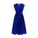 Pleated Solid Color Tied Waist Sleeveless V-Neck Midi Dresses Pleated Solid Color Tied Waist Sleeveless V-Neck Midi Dresses