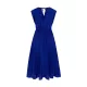 Pleated Solid Color Tied Waist Sleeveless V-Neck Midi Dresses Pleated Solid Color Tied Waist Sleeveless V-Neck Midi Dresses