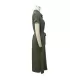 Ribbed Solid Color Loose Short Sleeves Lapel Midi Dresses Ribbed Solid Color Loose Short Sleeves Lapel Midi Dresses