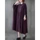 Pleated Solid Color Loose Puff Sleeves Stand Collar Midi Dresses Pleated Solid Color Loose Puff Sleeves Stand Collar Midi Dresses