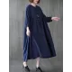 Pleated Solid Color Loose Puff Sleeves Stand Collar Midi Dresses Pleated Solid Color Loose Puff Sleeves Stand Collar Midi Dresses