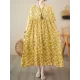 Floral Printed Pleated Split-Joint Loose Raglan Sleeve Round-Neck Midi Dresses Floral Printed Pleated Split-Joint Loose Raglan Sleeve Round-Neck Midi Dresses