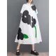 Buttoned Floral Printed Loose Short Sleeves Lapel Collar Midi Dresses Buttoned Floral Printed Loose Short Sleeves Lapel Collar Midi Dresses