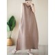 Solid Color A-Line Loose Round-Neck Midi Dresses Solid Color A-Line Loose Round-Neck Midi Dresses