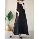 Solid Color A-Line Loose Round-Neck Midi Dresses Solid Color A-Line Loose Round-Neck Midi Dresses