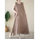 Solid Color A-Line Loose Round-Neck Midi Dresses Solid Color A-Line Loose Round-Neck Midi Dresses