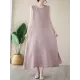 Solid Color A-Line Loose Round-Neck Midi Dresses Solid Color A-Line Loose Round-Neck Midi Dresses