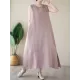 Solid Color A-Line Loose Round-Neck Midi Dresses Solid Color A-Line Loose Round-Neck Midi Dresses