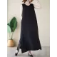 Solid Color A-Line Loose Round-Neck Midi Dresses Solid Color A-Line Loose Round-Neck Midi Dresses