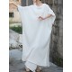 Solid Color Split-Side Batwing Sleeves Long Sleeves Round-Neck Midi Dresses Solid Color Split-Side Batwing Sleeves Long Sleeves Round-Neck Midi Dresses