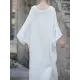 Solid Color Split-Side Batwing Sleeves Long Sleeves Round-Neck Midi Dresses Solid Color Split-Side Batwing Sleeves Long Sleeves Round-Neck Midi Dresses