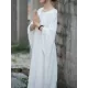 Solid Color Split-Side Batwing Sleeves Long Sleeves Round-Neck Midi Dresses Solid Color Split-Side Batwing Sleeves Long Sleeves Round-Neck Midi Dresses