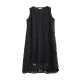 A-Line Loose Lacy See-Through Solid Color Split-Side Round-Neck Midi Dresses A-Line Loose Lacy See-Through Solid Color Split-Side Round-Neck Midi Dresses