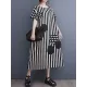 Loose Short Sleeves Polka-Dot Striped Round-Neck Midi Dresses Loose Short Sleeves Polka-Dot Striped Round-Neck Midi Dresses