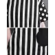 Loose Short Sleeves Polka-Dot Striped Round-Neck Midi Dresses Loose Short Sleeves Polka-Dot Striped Round-Neck Midi Dresses