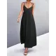 Backless Solid Color Tied A-Line High Waisted Deep V-Neck Slip Dress Midi Dresses Backless Solid Color Tied A-Line High Waisted Deep V-Neck Slip Dress Midi Dresses