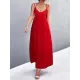 Backless Solid Color Tied A-Line High Waisted Deep V-Neck Slip Dress Midi Dresses Backless Solid Color Tied A-Line High Waisted Deep V-Neck Slip Dress Midi Dresses