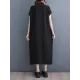 Solid Color Split-Front Split-Joint A-Line Loose V-Neck Midi Dresses Solid Color Split-Front Split-Joint A-Line Loose V-Neck Midi Dresses