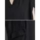 Solid Color Split-Front Split-Joint A-Line Loose V-Neck Midi Dresses Solid Color Split-Front Split-Joint A-Line Loose V-Neck Midi Dresses