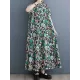 Printed Split-Joint A-Line Loose Stand Collar Midi Dresses Printed Split-Joint A-Line Loose Stand Collar Midi Dresses