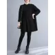 Asymmetric Buttoned Elasticity Pleated Long Sleeves Loose Mini Dresses Asymmetric Buttoned Elasticity Pleated Long Sleeves Loose Mini Dresses