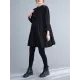 Asymmetric Buttoned Elasticity Pleated Long Sleeves Loose Mini Dresses Asymmetric Buttoned Elasticity Pleated Long Sleeves Loose Mini Dresses