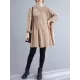 Asymmetric Buttoned Elasticity Pleated Long Sleeves Loose Mini Dresses Asymmetric Buttoned Elasticity Pleated Long Sleeves Loose Mini Dresses