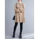 Asymmetric Buttoned Elasticity Pleated Long Sleeves Loose Mini Dresses Asymmetric Buttoned Elasticity Pleated Long Sleeves Loose Mini Dresses