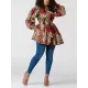 Elasticity Flower Print Tied Waist High Waisted Loose One-Shoulder Mini Dresses Elasticity Flower Print Tied Waist High Waisted Loose One-Shoulder Mini Dresses
