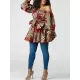 Elasticity Flower Print Tied Waist High Waisted Loose One-Shoulder Mini Dresses Elasticity Flower Print Tied Waist High Waisted Loose One-Shoulder Mini Dresses
