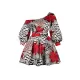 Elasticity Flower Print Tied Waist High Waisted Loose One-Shoulder Mini Dresses Elasticity Flower Print Tied Waist High Waisted Loose One-Shoulder Mini Dresses