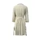 Buttoned Solid Color Split-Side Tied Waist High Waisted Long Sleeves V-Neck Mini Dresses Buttoned Solid Color Split-Side Tied Waist High Waisted Long Sleeves V-Neck Mini Dresses