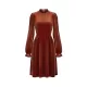 Hollow Ruffled Solid Color Velvet A-Line High Waisted Mock Neck Mini Dresses Hollow Ruffled Solid Color Velvet A-Line High Waisted Mock Neck Mini Dresses