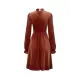 Hollow Ruffled Solid Color Velvet A-Line High Waisted Mock Neck Mini Dresses Hollow Ruffled Solid Color Velvet A-Line High Waisted Mock Neck Mini Dresses