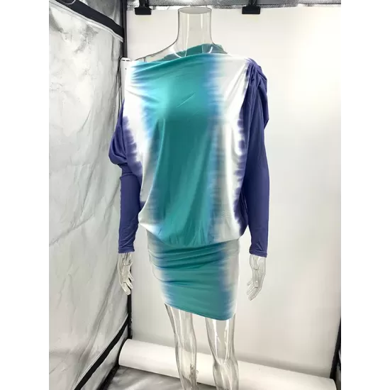 Contrast Color Bodycon Loose Mini Dresses Contrast Color Bodycon Loose Mini Dresses