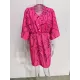 Buttoned Elasticity Pleated Printed Batwing Sleeves Half Sleeves V-Neck Mini Dresses Buttoned Elasticity Pleated Printed Batwing Sleeves Half Sleeves V-Neck Mini Dresses
