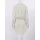 Buttoned Striped Flared Sleeves Long Sleeves Lapel Shirt Dress Mini Dresses Buttoned Striped Flared Sleeves Long Sleeves Lapel Shirt Dress Mini Dresses